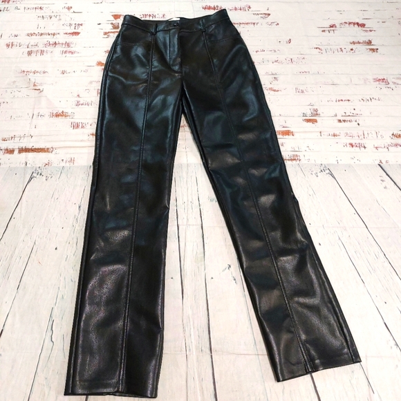 Wilfred Pants - Wilfred vegan leather high rise straight leg pants